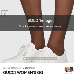 SOLD!!!!!! GUCCI  WOMEN'S GG EMBOSSED SNEAKER